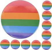 Kisangel Pride Parade Decor 10pcs Rainbow Pride Pins Enamel Lapel Pins Support Badges Party Supplies Badge Holders