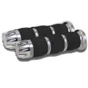 RC Components Excalibur Chrome Air Cushioned Grips 2008 & Up TBW Harley Touring