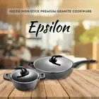 iGOZO EPSILON 32CM NON-STICK PREMIUM GRANITE STIRFRY WOK + GLASS LID