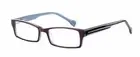 R.E.M. Ink Hue Womens Acetate Designer Reading Glasses Purple-Denim Stripe +1.00