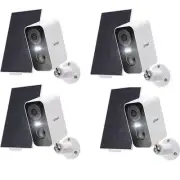 4x ieGeek 2K 3MP Solar Security Camera Battery Powered Outdoor Wireless WiFi