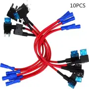 10 Pack 12V 5Amp Car Add-a-circuit Fuse TAP Adapter Kit Mini ATM APM Blade Fuses