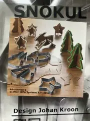 Christmas Trees, Stars & Reindeer Cookie Cutters - SNOKUL - Brand New