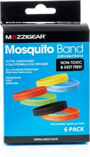 Mozzigear Australian Owned and Operated Mosquito Band for Adults - 6 Pack - C...