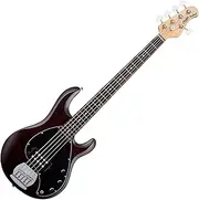 Sterling by Music Man RAY5-WS-R1 Sterling by Music Man StingRay Ray5 5-String Bass Guitar, Walnut Satin, Walnut Satin