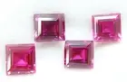 35 CTs Certified Loose Gemstones Lot Reddish Pink Natural Ruby Princess Cut