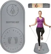 Shock Absorption Skipping Mat, Jump Rope Mat, Knees Protection Impacts Absorption Durable Exercise Mat with Non-Slip Texture for Home Indoor Workout Jumping