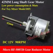 DC 12V 90RPM Long Shaft RF-500TB Micro Gear Reducer Motor Toy Mixer Boat Model