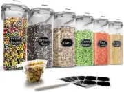 Wildone Storage Containers Set Large BPA Free Plastic Airtight Food Containers