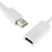 15cm Mini Display Port DisplayPort Male to HDMI Female Cable Converter White