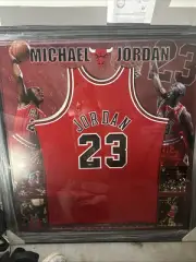 Michael Jordan 87-88 Signed And Framed Jersey Upper deck With COA