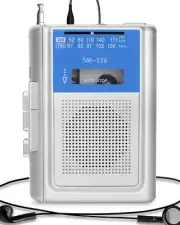 SEMIER Small Cassette Player Recorder, Portable AM FM Vintage Tape Cassette P...