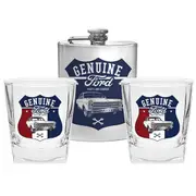 Ford 2 Spirit Glasses and Flask Set