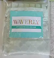 Waverly Fleuretta Euro Sham (1) blue lattice framework