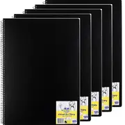 Spirax P703 Visual Art Diary 120 Page Black Cover 120 Page Spiral (A3) [5 Pack]