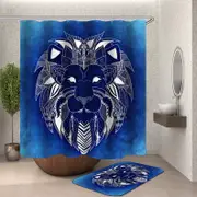 Blue Lion Shower Curtain