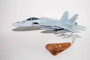 VFA-31 Tomcatters F/A-18E (AJ/101) Model, Navy, 1/40th (18") Scale, Mahogany