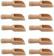 1/2/4/10 PCS Wooden Small Little Mini Scoop Salt Sugar Coffee Spoon Kitchen Tool, Durable Wood, Compact Size 7.8cm, Kitchen Essentials