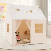 CostwayLarge Toddler Playhouse with Glow in the Dark Stars-Beige