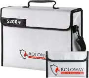 10-Layer Fireproof Document Safe - Waterproof Bag with Lockable Zipper & 5200°F