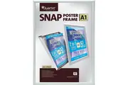 Quartet Instant Poster Snap Insert Frame A1 Silver Border Aluminium Wall Mount