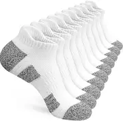 [KOOOGEAR] 5 Pairs Womens Running Socks Anti Blister Trainer Socks Cushioned Sports Ankle Socks for Running Gym Walking Trekking
