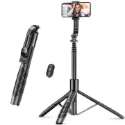 62" Aluminum Alloy Selfie Stick Phone Tripod with Wireless Remote Compatible ...