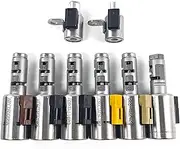 8 Pcs 09G Large Valve Solenoids Transmission Solenoid Set Compatible for VW Compatible for Audi Mini 2003-On TF-60SN TF60SN 6-Speed