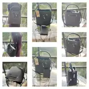 Michael Kors Suri Large Convertible Backpack + Passport Case Card Wallet - Black