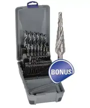 Bordo 2003-M3-SDM1 Jobber Drill Set Black HSS 1 - 13mm, 25pcs With Bonus Step D