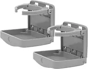 Foldable Car Cup Holder for RV, Premium Plastic Water Drink Holder, 2pcs, Vehicle Door Drink Holder with Screws, Grey, Easy Installation (Grey) HF-PAG