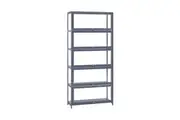 ZUNI 5-Tier Display Cabinet Storage Flip-Top Shelves Bookcase Stand Rack Grey
