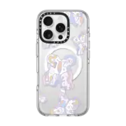 iPhone 16 Pro Clear Case MagSafe Compatible Transparent Flying Butterflies