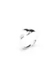 MILLENNE Match The Stars Cresent Moon and Star Silver Adjustable Ring with 925 Sterling Silver