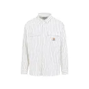[Carhartt Wip] Carhartt Wip-White Hendry Cotton Shirt-Uomo L STAND