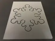 Snow Flake #3 Stencil 10mm or 7mm Thick, Christmas, Santa, Snow Flake, Holiday