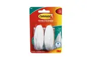 Command Bath Hooks (Pack Of 2) (White) (One Size)