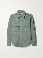 [Co] Co - Wool-blend Shirt - Green - medium medium Green