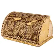 Birch Bark Bread Box Russian Natural Hand Carved Anti Mold Bread Keeper 10"x8"