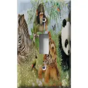 SnazzySwitch Panda and Friends Decorative Light Switch Plate Cover