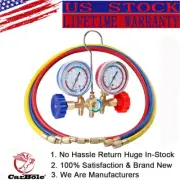 AC Manifold Gauge Kit Air Conditioner Pump Service Set HVAC