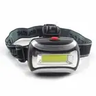 Mini COB led headlamp flashlight camping AAA battery small head light torch lamp