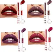 [EnMart] Lipgloss Lip Oil Makeup, Moisturizing Lip Gloss Cosmetics, Lip Glaze, Baby Lip Balm Double Lip Gloss Lipstick Non Stick Cup Long Lasting Matte Dewy Finish Glazed Liquid Tint Lipgloss for Girls