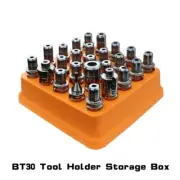 Metal Chuck Tool Holder Storage Box 25 Holes Plastic CNC Machining Center Kit