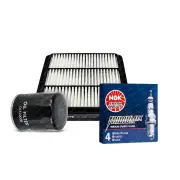 NGK Iridium IX Spark Plugs & NTK Air Oil Filter for Mitsubishi Triton ML MN