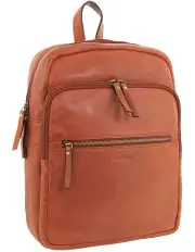 [PIERRE CARDIN] Vintage Leather Laptop Backpack in Cognac