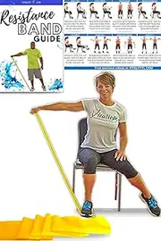 Resistance Band for Seniors: Exercise Band Specifically Created for Seniors with Extra Light Resistance and Longer Length + Instruction Guide. Latex Free.