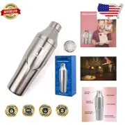 Elegant Engraved Monogram Cocktail Shaker with No-Leak Design - 24oz Insulated