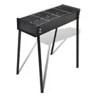 Charcoal Barbecue Grill Square Design 75x28 cm Outdoor Cooking Station