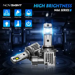 Novsight N66 LED 汽車大燈 HB3 9005 HB4 9006 Canbus 迷你 LED 汽車燈一對